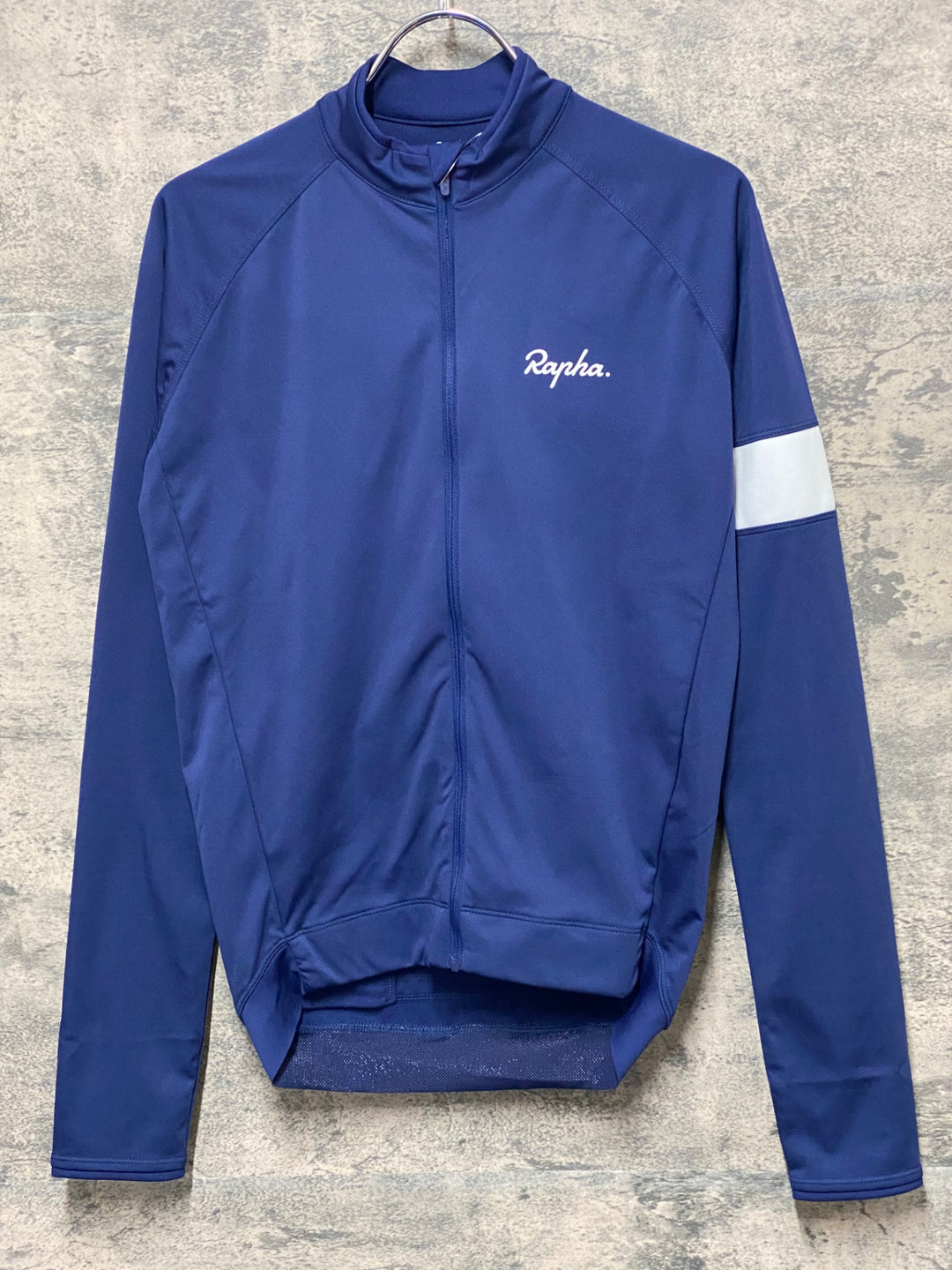 JQ776 ラファ Rapha CORE LONG SLEEVE JERSEY 長袖 サイクルジャージ 紺 S 裏起毛