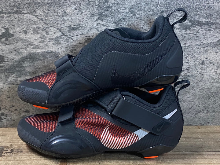 JR156 ナイキ NIKE W NIKE SUPERREP CYCLE ビンディングシューズ 黒オレンジ EU38