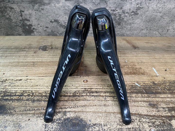 JJ092 シマノ SHIMANO アルテグラ ULTEGRA ST-R8020 STIレバー 2x11S ※クランプ欠品,レバー削れ,ブラケット破れ劣化,クラックのためジャンク