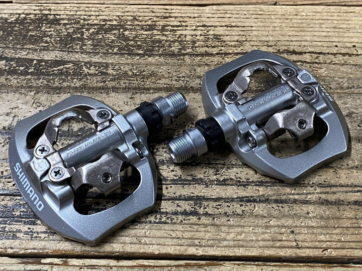 JX057 シマノ SHIMANO PD-A530 ビンディングペダル SPD 片面フラット シルバー