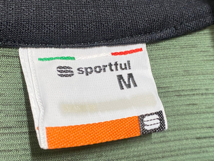 KA857 スポーツフル sportful 半袖 サイクルジャージ グリーン 黒 M ※ほつれ 擦れ