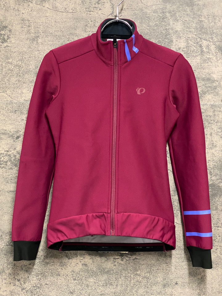 JW808 パールイズミ PEARL iZUMi 長袖 サイクルジャケット バーガンディ S 裏起毛 レディース
