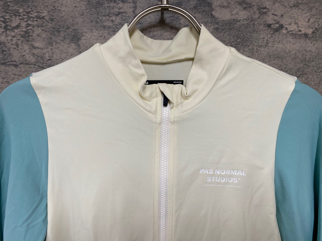 JY484 パスノーマルスタジオ PAS NORMAL STUDIOS Mechanism Long Sleeve Jersey 長袖 サイクルジャージ ホワイト グリーン M