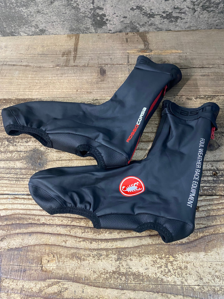 JO467 カステリ CASTELLI ROSSO CORSA シューズカバー 防水 M 黒