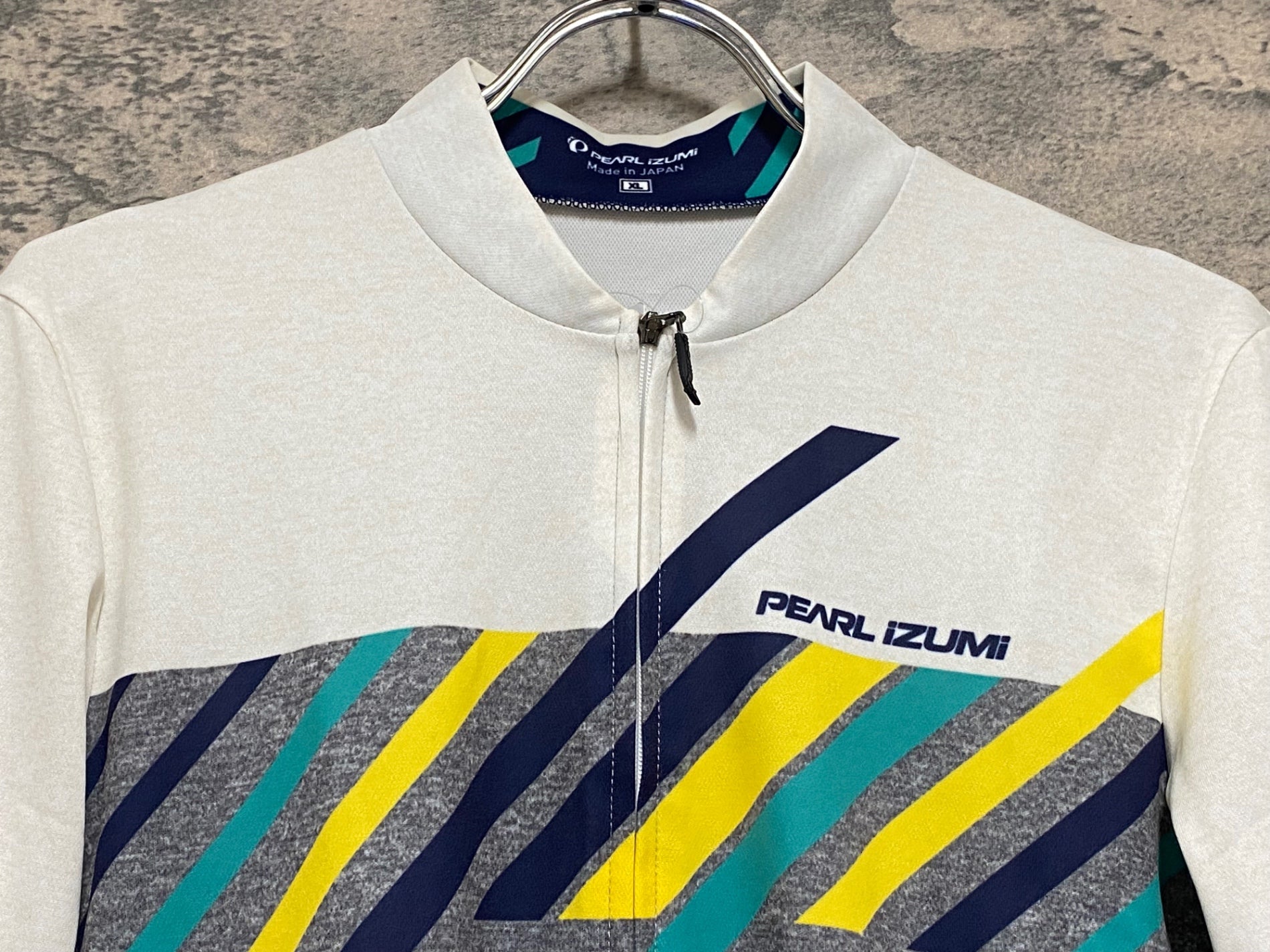 JP542 パールイズミ PEARL iZUMi 半袖 サイクルジャージ 白 グレー XL