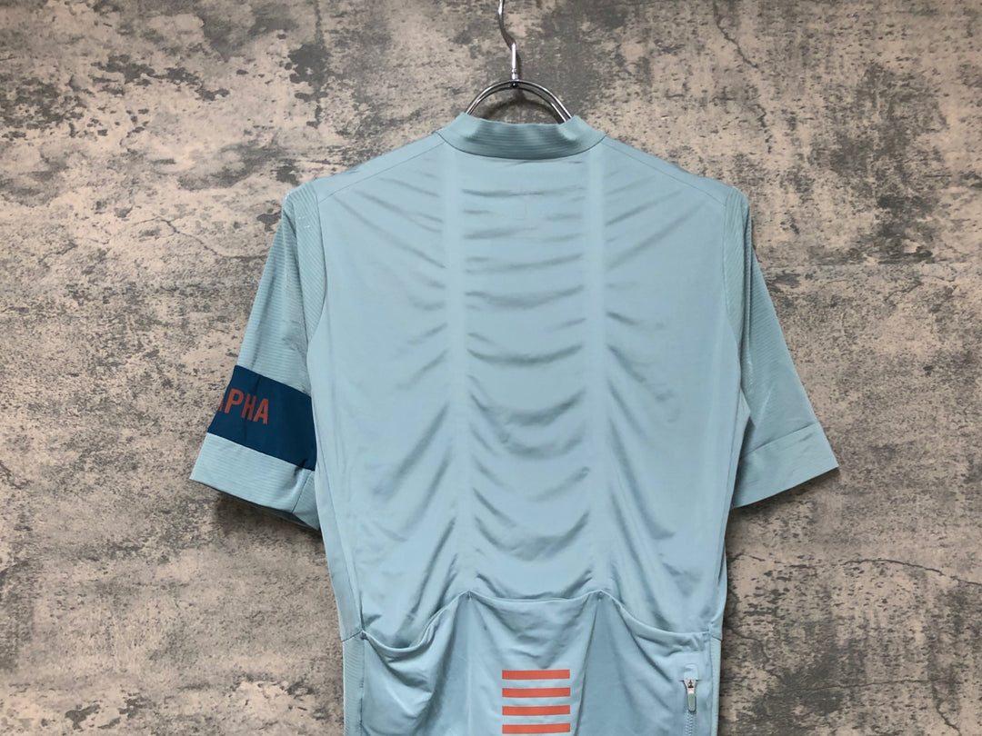 JO795 ラファ Rapha PRO TEAM JERSEY 半袖 サイクルジャージ 水 S