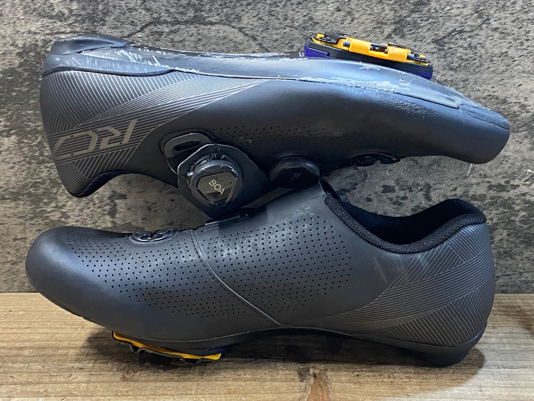 KJ903 シマノ SHIMANO RC7 SHRC701M L01 S ビンディングシューズ 3穴 黒 EU42 WIDE