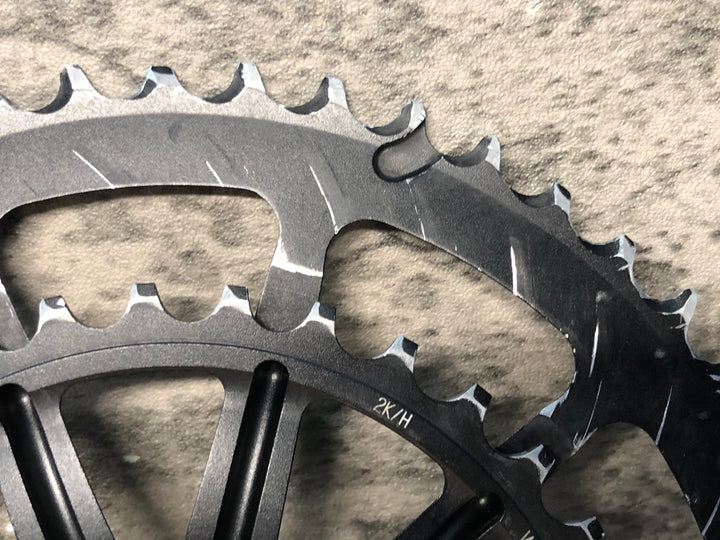 JN624 ホログラム HOLLOWGRAM SPIDERING チェーンリング ダブル 50/34T 10ARM