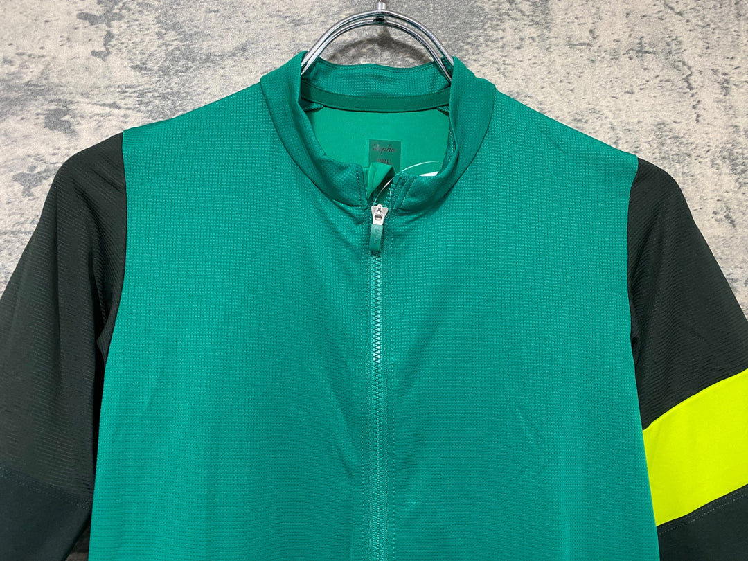 JI685 ラファ Rapha PRO TEAM TRAINING JERSEY 半袖 サイクルジャージ 緑 S