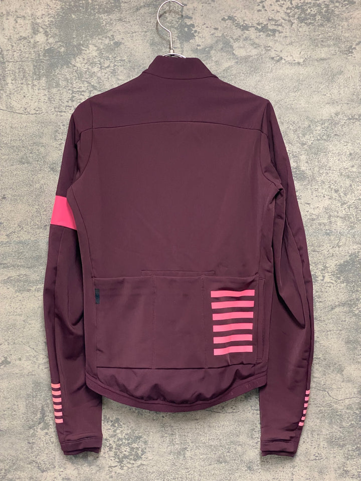 JW049 ラファ Rapha PRO TEAM TRAINING JACKET 長袖サイクルジャケット バーガンディー S 裏起毛