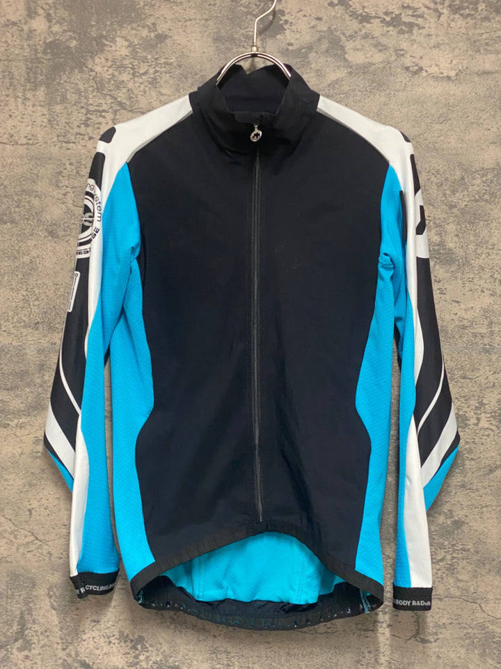 KF568 アソス assos INTERMEDIATE S7 Jersey 長袖 サイクルジャージ 黒青 S 汚れあり