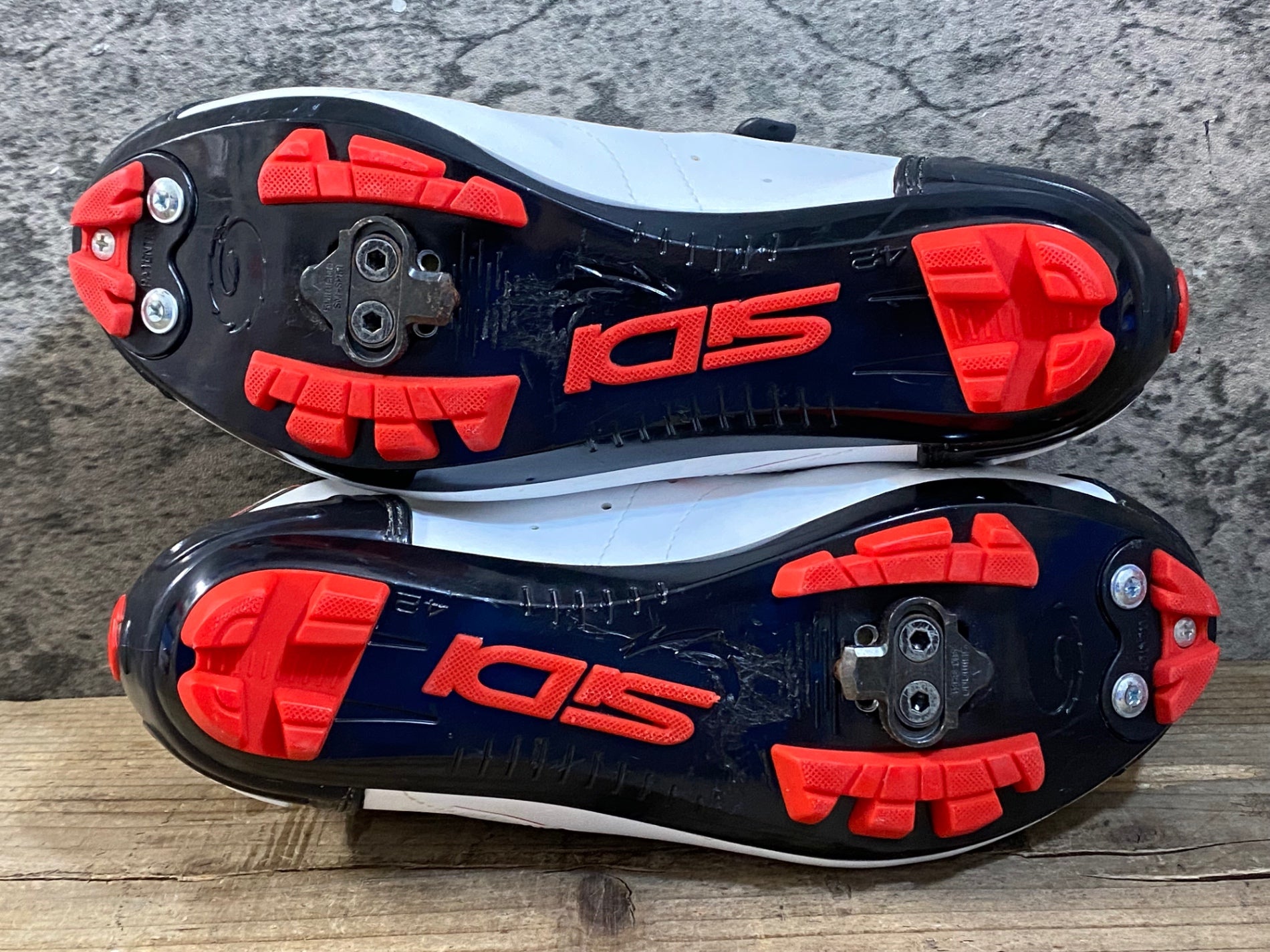 KG390 シディ SIDI TRACE MTB ビンディングシューズ 白 SPD EU42 ※ペン