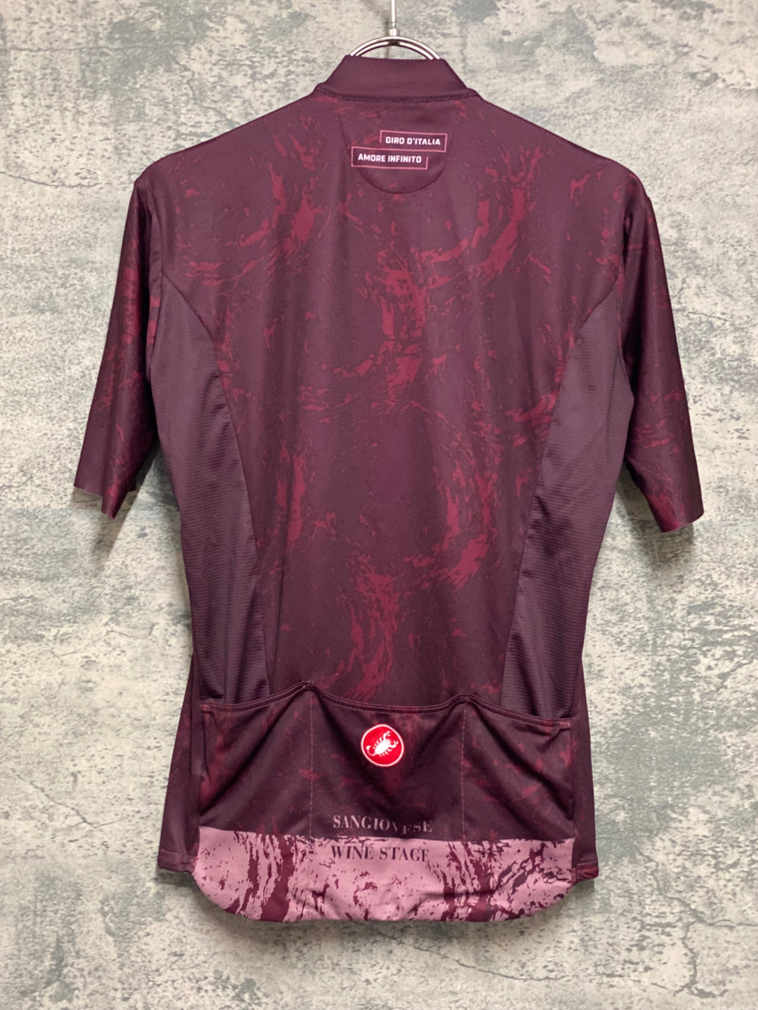 KH880 カステリ CASTELLI Giro d'Italia 半袖 サイクルジャージ バーガンディ― S