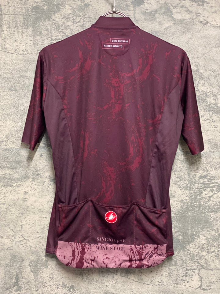 KH880 カステリ CASTELLI Giro d'Italia 半袖 サイクルジャージ バーガンディ― S