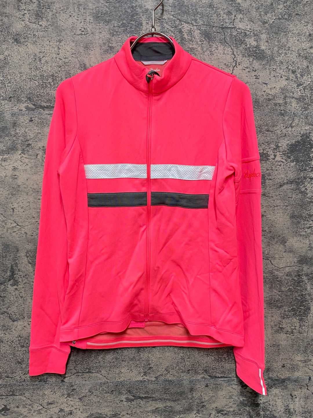 JY118 ラファ Rapha WOMEN'S BREVET LONG SLEEVE JERSEY HI VIS PINK 長袖 サイクルジャージ レディース ピンク S