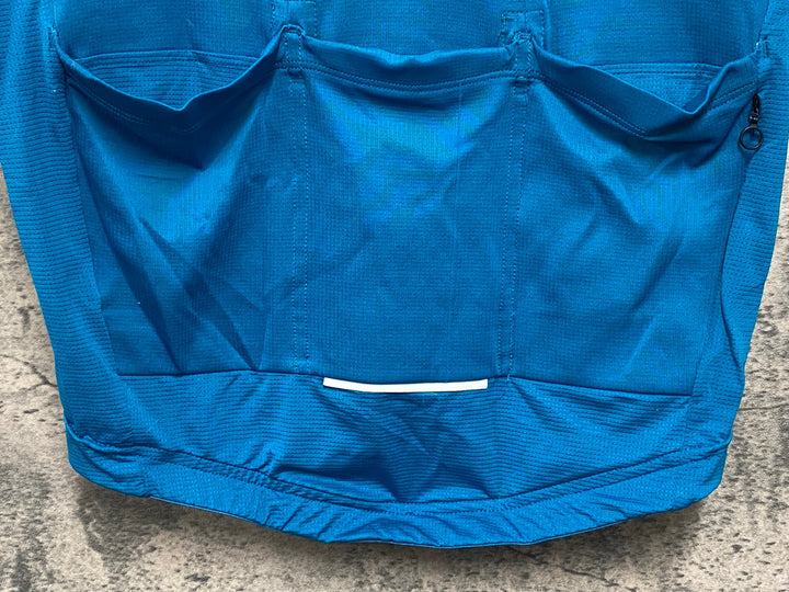 KE387 ラファ Rapha BREVET LIGHTWEIGHT JERSEY 半袖 サイクルジャージ XS 水色 ポケット部傷み