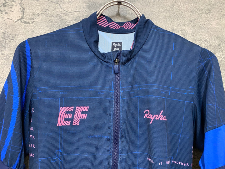 JJ052 ラファ RAPHA EF PRO TRAINING 半袖 サイクルジャージ S ネイビー