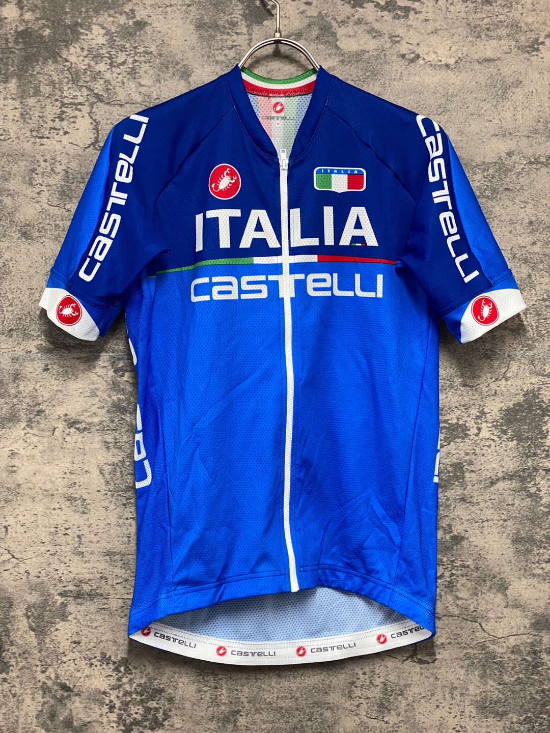 KJ761 カステリ CASTELLI 半袖 サイクルジャージ 青 M