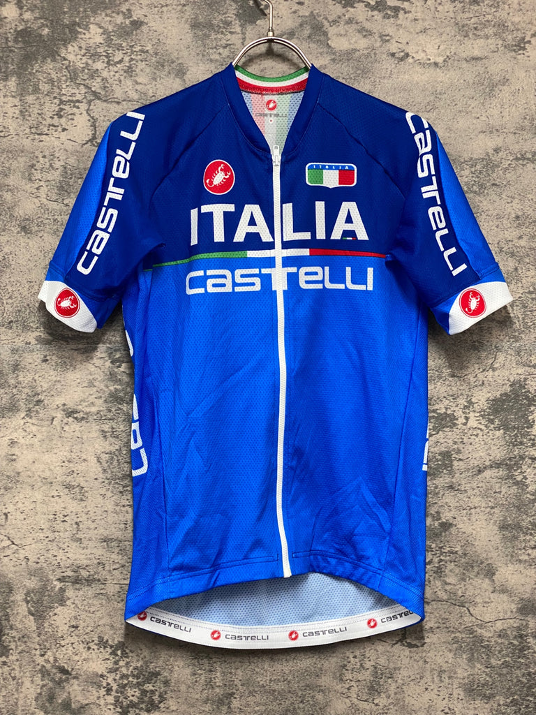 【美品】Castelli サイクルジャージ 青 GORE WINDSTOPPER KJ761 カステリ CASTELLI 半袖 サイクルジャージ 青 M – BICI AMORE