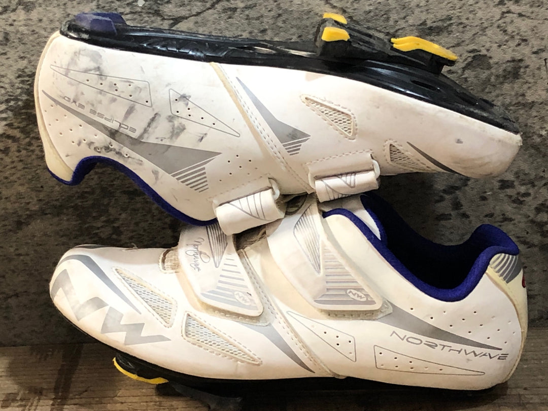 JT247 ノースウェーブ NORTHWAVE ECLIPSE EVO ビンディングシューズ 3穴 白 EU38