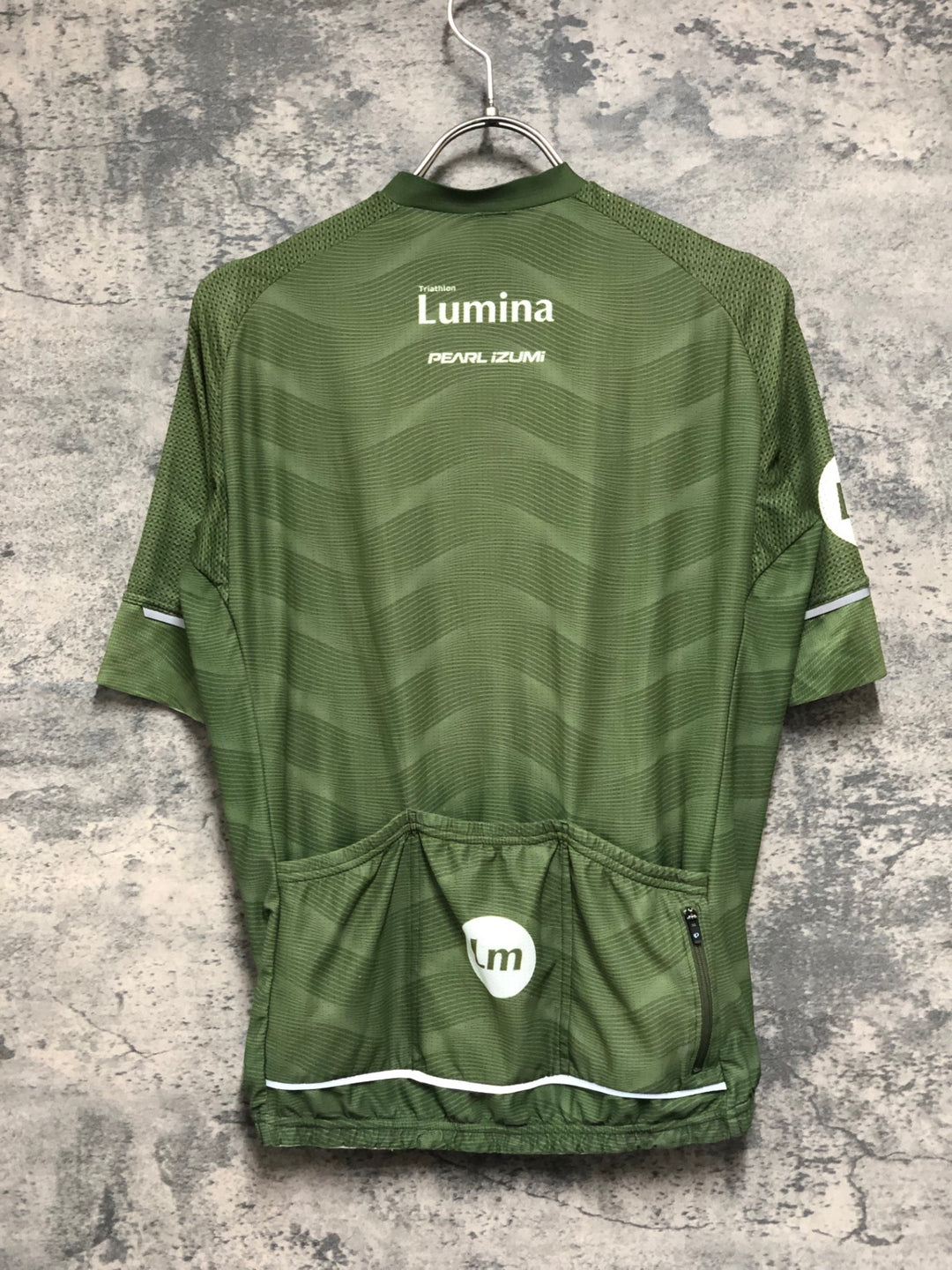 KL491 パールイズミ PEARL iZUMi Triathlon LUMINA 半袖 サイクルジャージ 緑 L