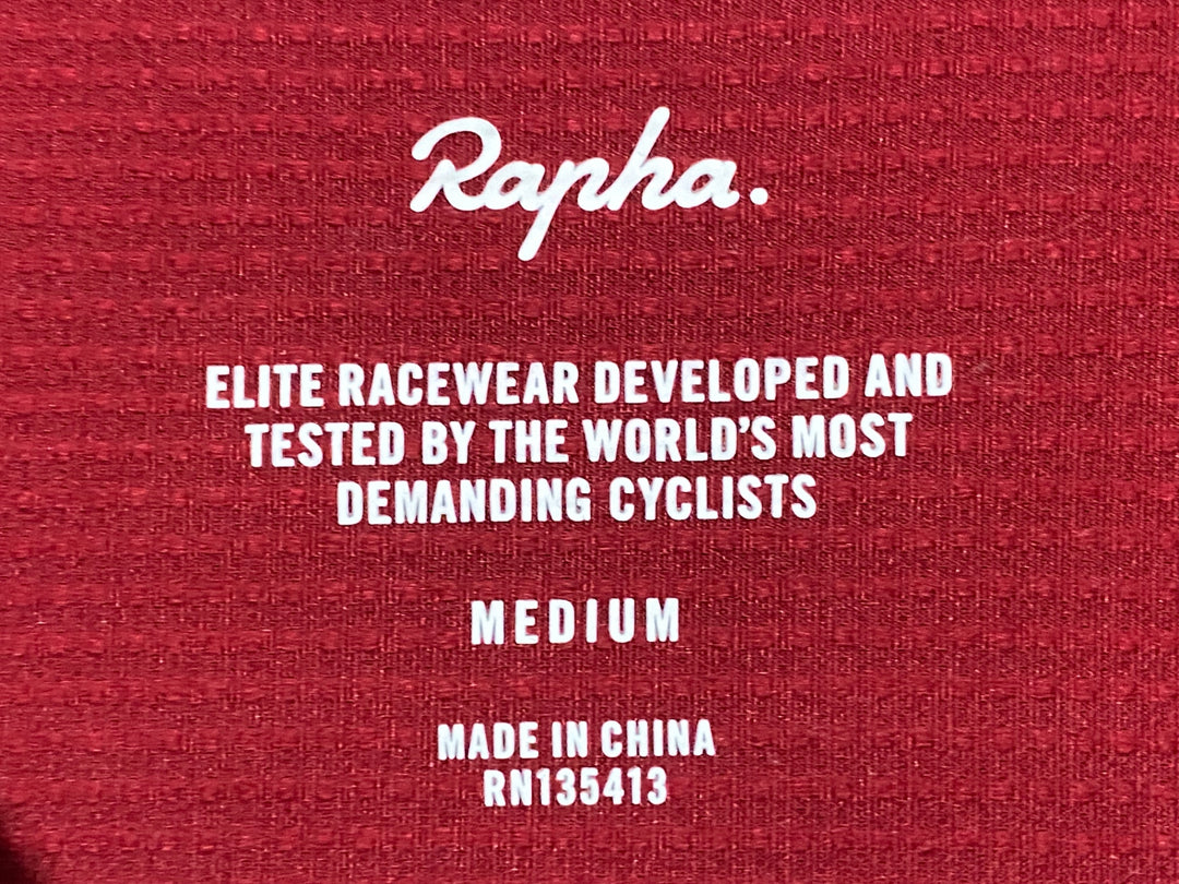 JZ591 ラファ Rapha PRO TEAM LONG SLEEVE THERMAL JERSEY 長袖 サイクルジャージ 赤 M