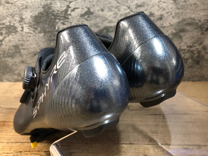 KE162 シマノ SHIMANO S-PHYRE SHRC903M WIDE ビンディングシューズ BOA 3穴 黒 EU43.5 予備ヒールパッド付