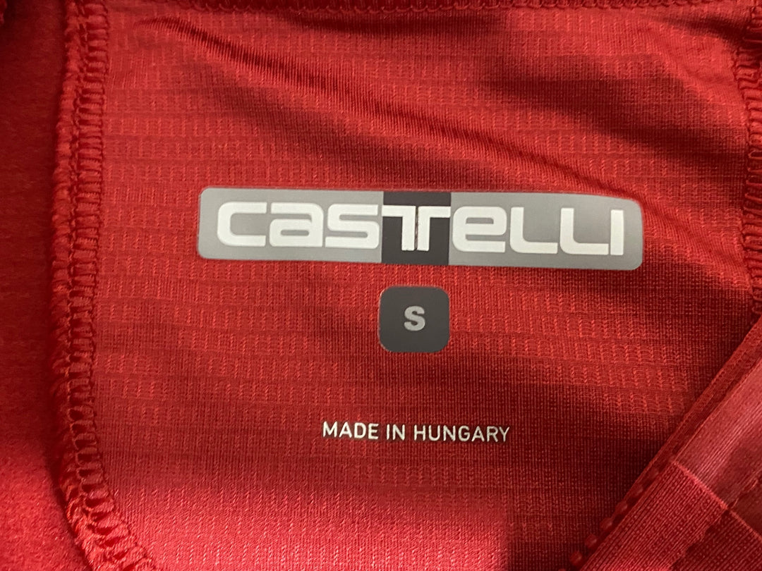 KG819 カステリ CASTELLI 長袖 サイクルジャージ 赤 S