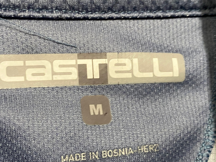 JX964 カステリ CASTELLI 半袖 サイクルジャージ 紺白  M