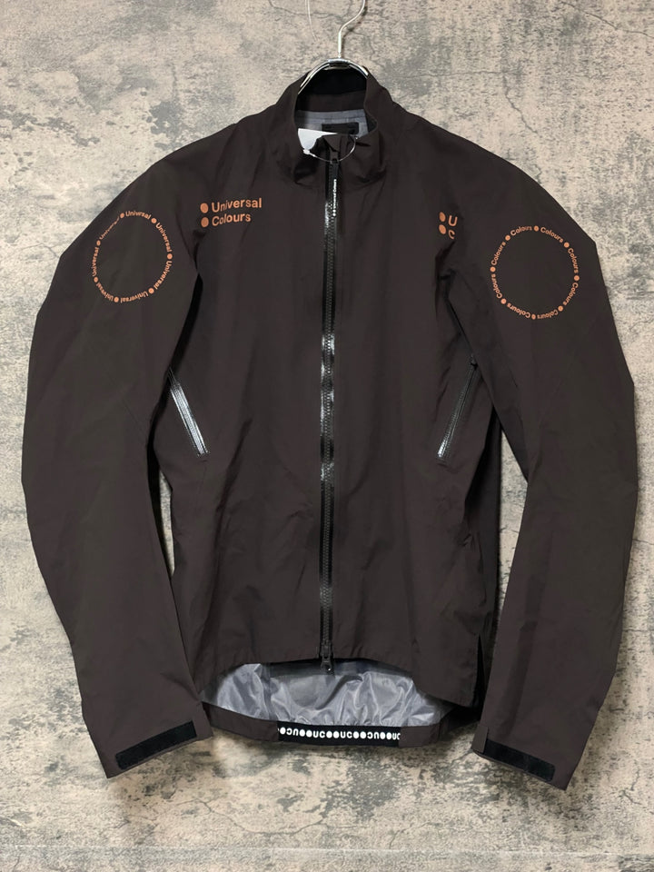 KN740 ユニバーサルカラーズ Universal Colours CHROMA RAIN JACKET 長袖 レインジャケット 茶 XS