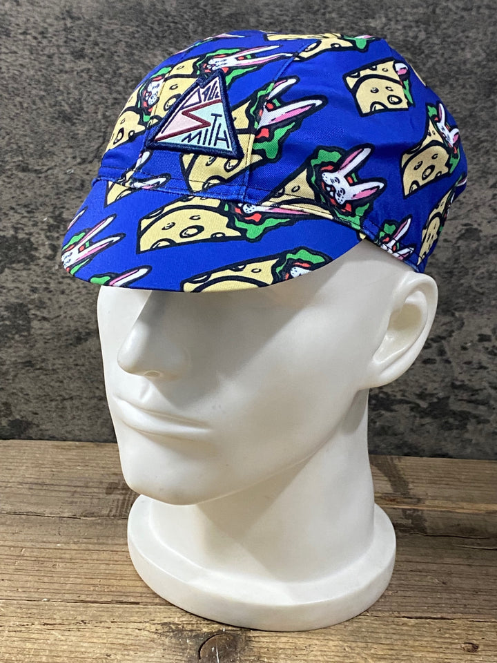 KM419 ポールスミス Paul Smith サイクルキャップ 青 総柄 フリーサイズ