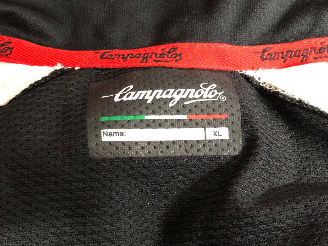 KJ350 カンパニョーロ CAMPAGNOLO 長袖 サイクルジャージ 白 黒 XL