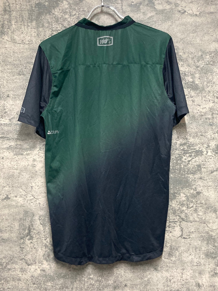 KI307 100％ Celium 半袖 Tシャツ 深緑 黒 S