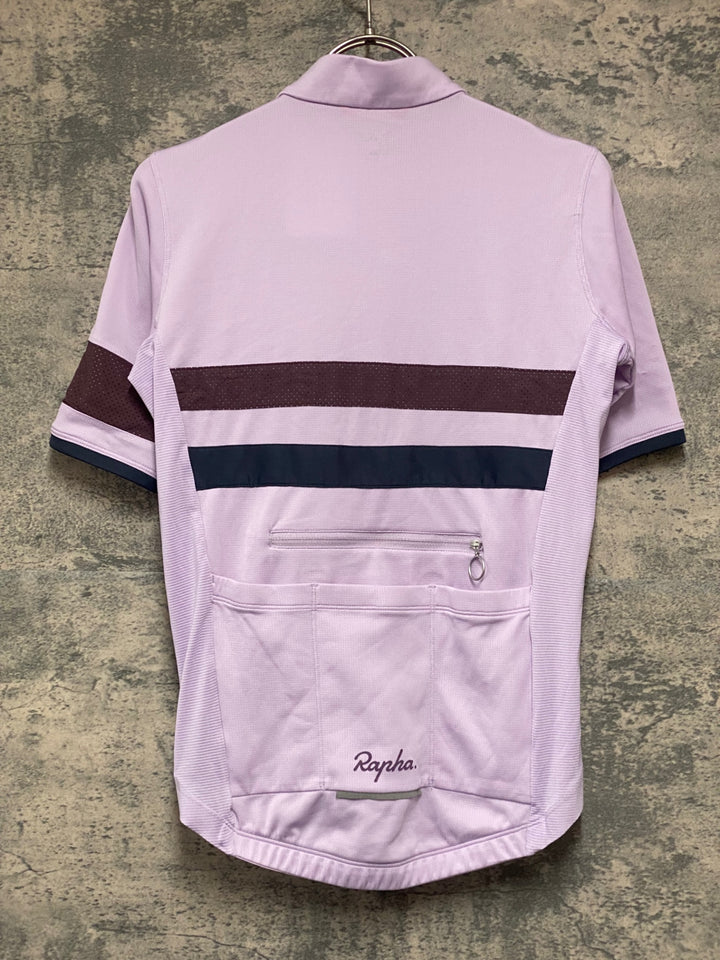 KH093 ラファ Rapha BREVET LIGHTWEIGHT JERSEY 半袖 サイクルジャージ 紫 XS