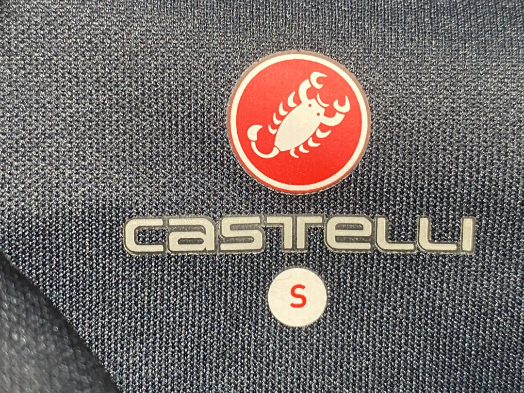 KE086 カステリ CASTELLI UNFAIR ADVANTAGE 長袖 サイクルジャケット GORE WINDSTOPPER 黒 S 裏起毛 ※擦れ