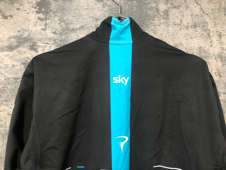 JF342 カステリ CASTELLI LONG SLEEVE THERMAL JERSEY TEAM sky 長袖 サイクルジャージ 黒 L