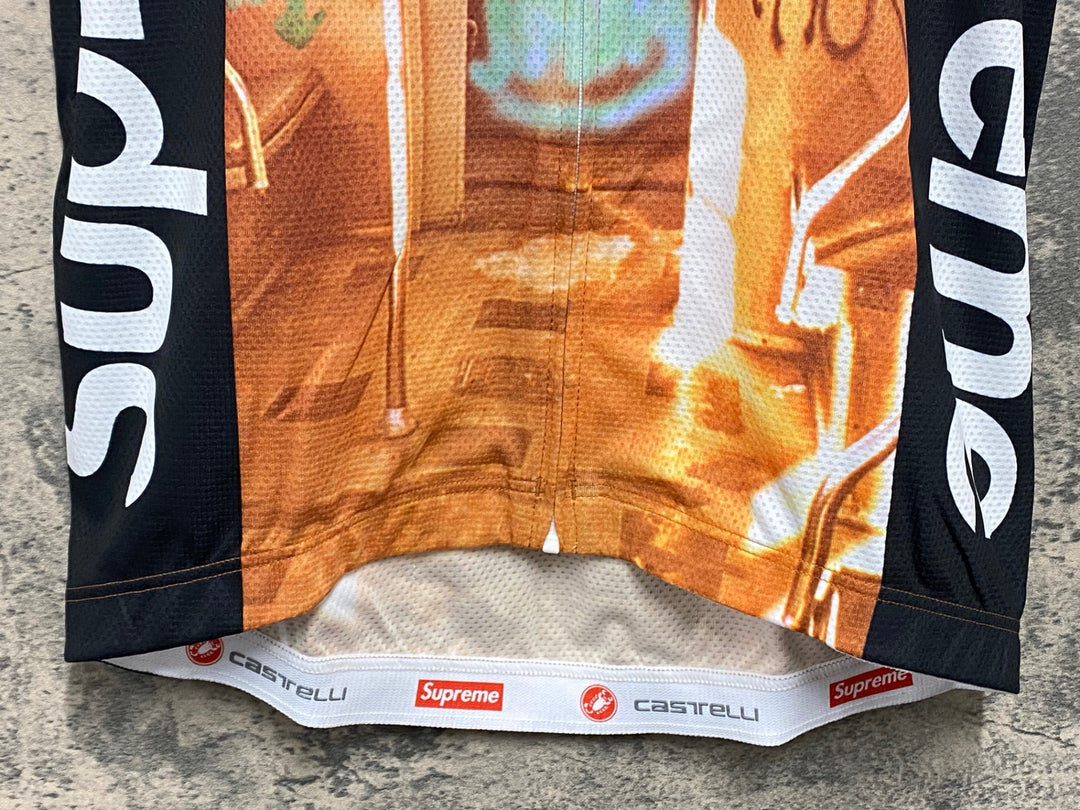 KA407 カステリ CASTELLI Supreme SUBWAY 半袖 サイクルジャージ M スカルキャップ セット