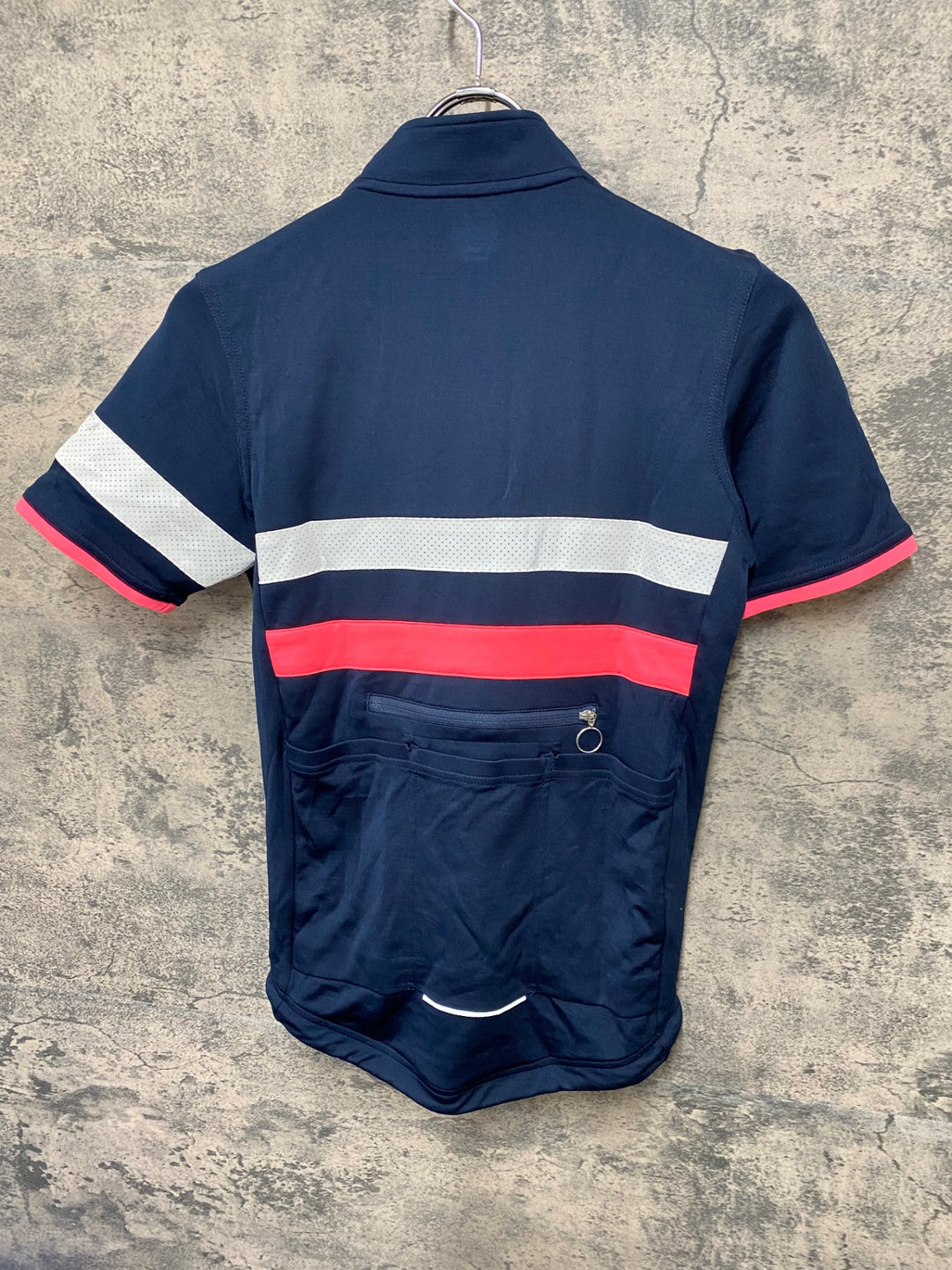 KA056 ラファ Rapha BREVET JERSEY 半袖 サイクルジャージ 紺 レディース XS