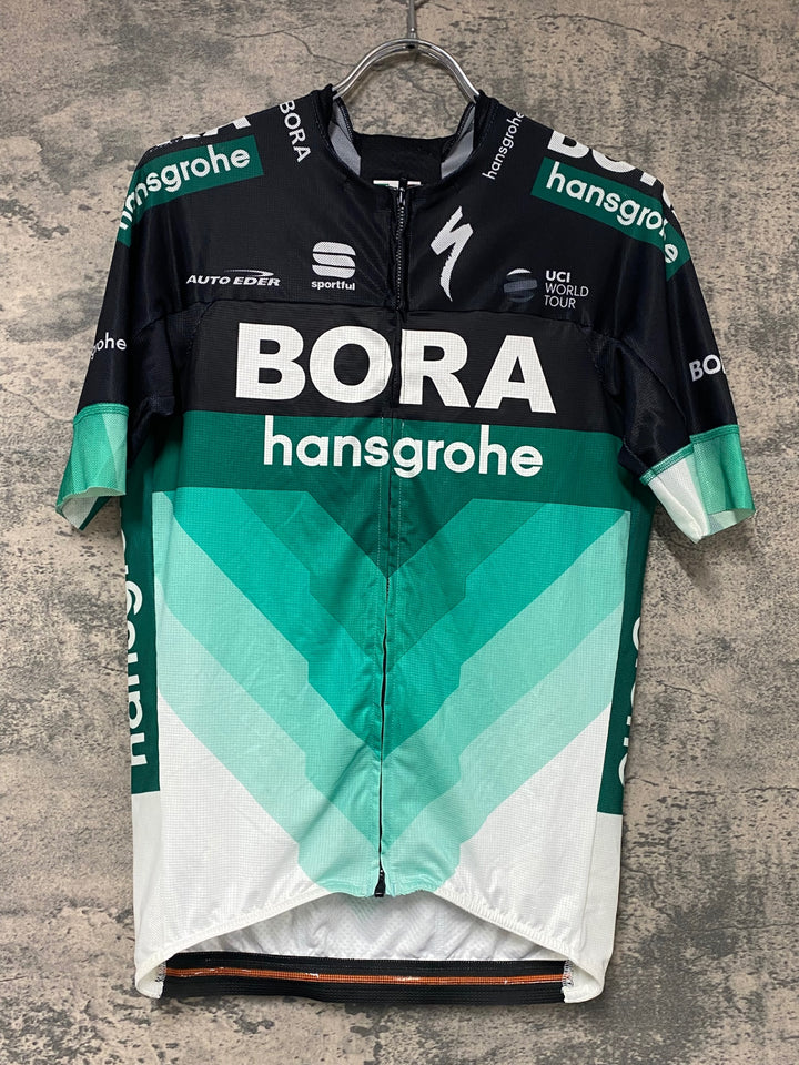 KJ811 スポーツフル sportful 半袖 サイクルジャージ 黒 緑 L BORA hansgrohe