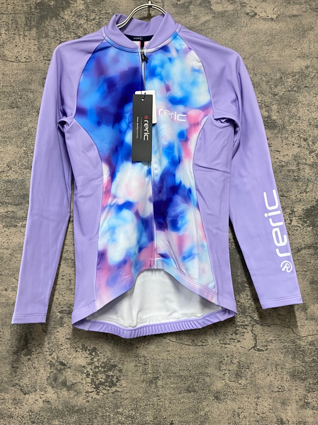 JV970 レリック reric Women's Rupee Warm Long Jersey 長袖サイクルジャージ 白青 M 裏起毛 レディース
