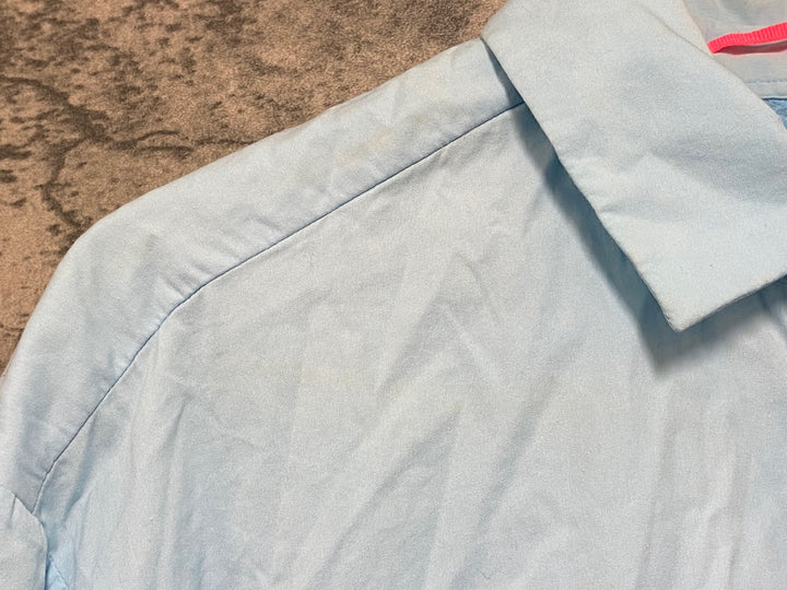 KD501 ラファ Rapha POPLIN SHIRT 長袖 シャツ 水色 M ※シミ、ほつれ