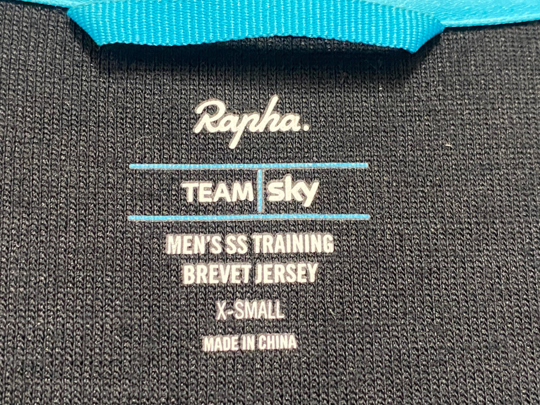 JV168 ラファ Rapha BREVET JERSEY 半袖 サイクルジャージ 黒 XS