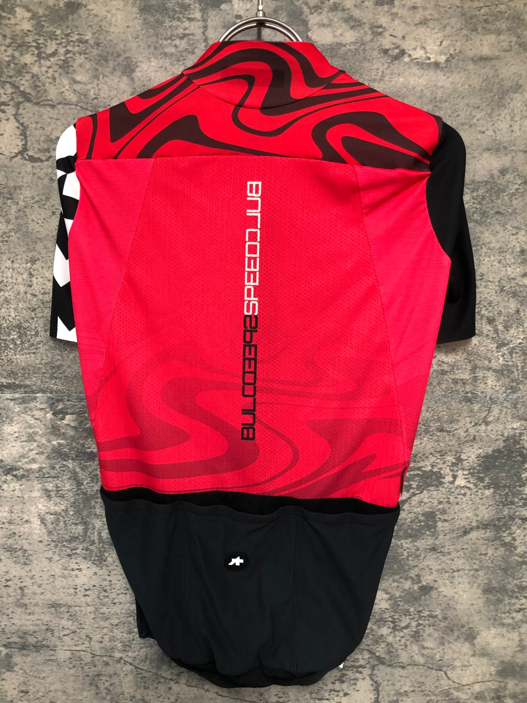 KL637 アソス ASSOS EQUIPE RS JERSEY S9 TARGA SPEED CLUB 2023 半袖 サイクルジャージ 赤 黒 XS