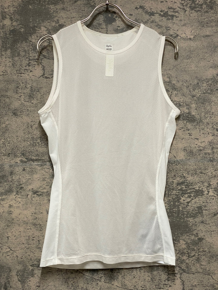 KG510 ラファ Rapha MENS LIGHTWEIGHT BASE LAYER SLEEVELESS ノースリーブベースレイヤー 白 M
