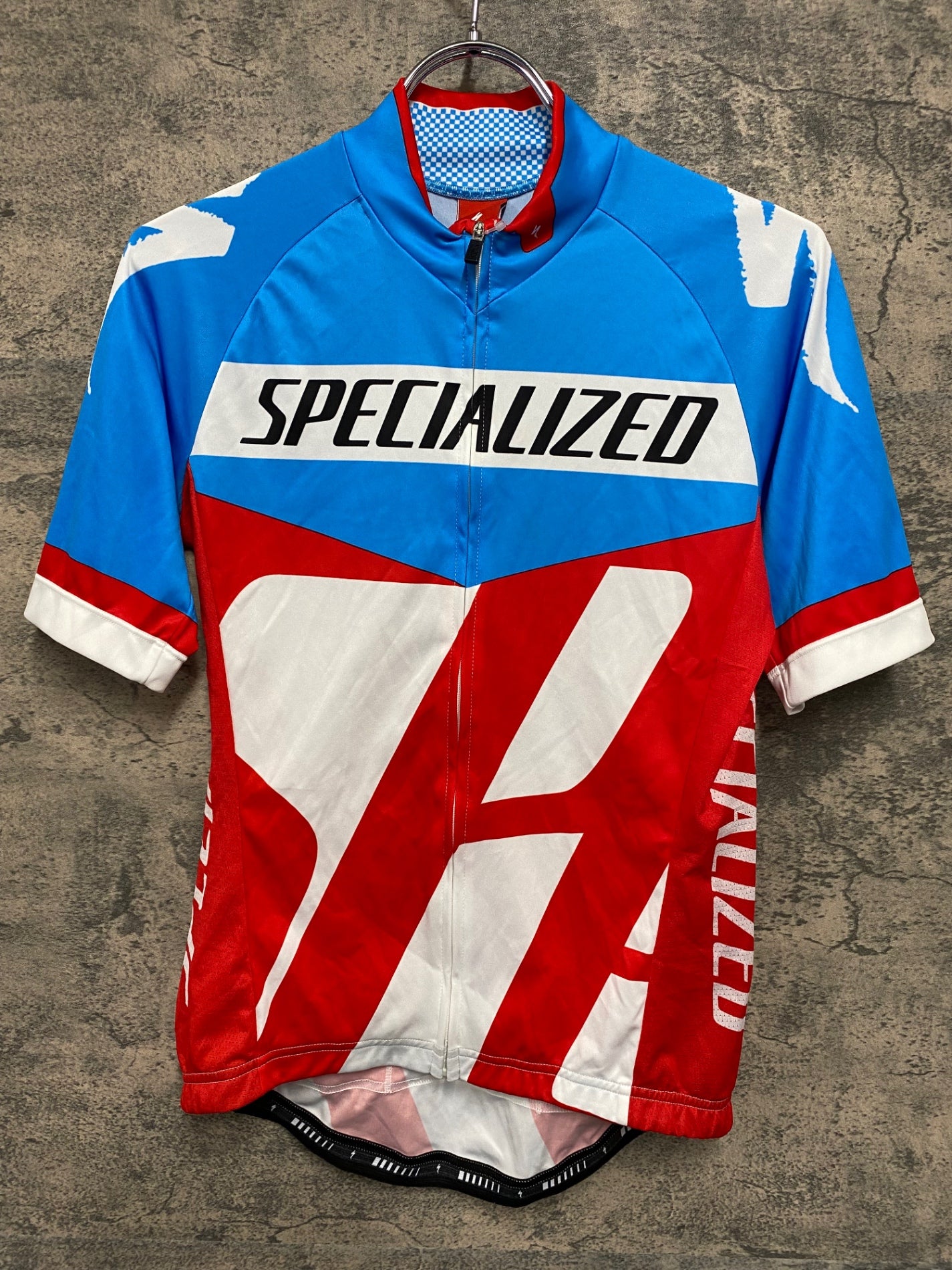 【新品未使用】スペシャライズド サイクルジャージ 半袖 Ｌサイズ JR084 スペシャライズド SPECIALIZED 半袖 サイクルジャージ 赤 水色 S