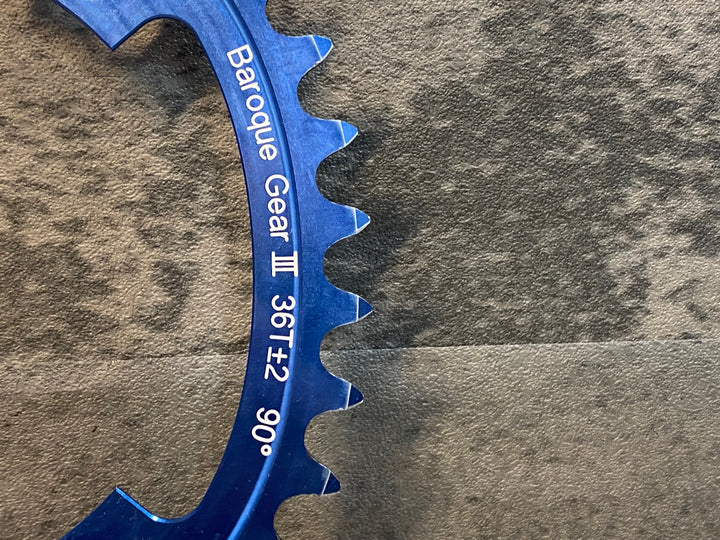 JO479 スミス SMITH バロックギア Baroque Gear Ⅲ インナーチェーンリング 36T∓2 90° 青