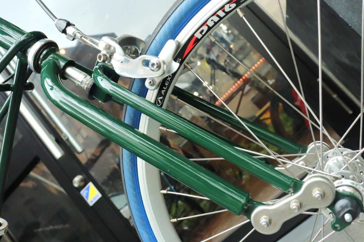 Version-Mミニベロ 軽快クロスバイク 小径車 SHIMANO 6速 緑色