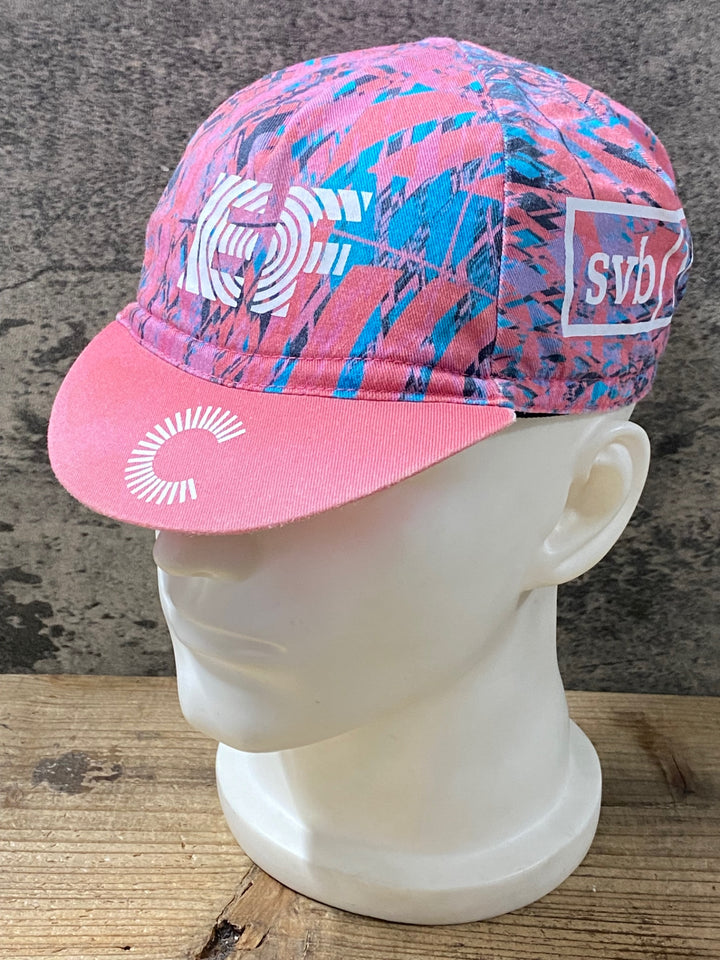 KH656 ラファ Rapha EF EDUCATION TIBCO-SVB CAP サイクルキャップ ピンク ※タグカット
