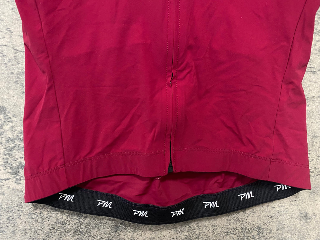JO264 ペダルマフィア Pedal Mafia PRO JERSEY 半袖 サイクルジャージ バーガンディ ベージュ L