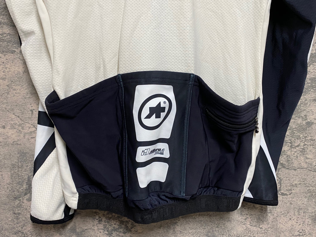 KD685 アソス ASSOS iJ.tiBuru.4 長袖 サイクルジャージ 白 L 裏起毛